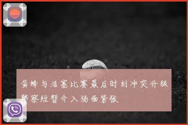 黄蜂与活塞比赛最后时刻冲突升级警察短暂介入场面紧张