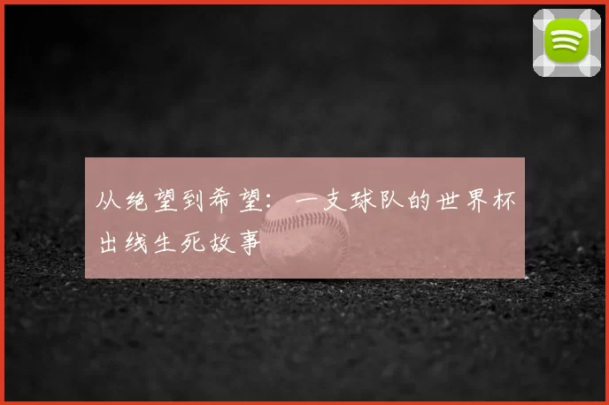 从绝望到希望：一支球队的世界杯出线生死故事